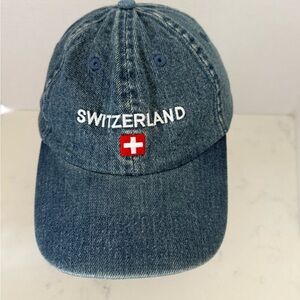 Switzerland Denim Cap - Blue